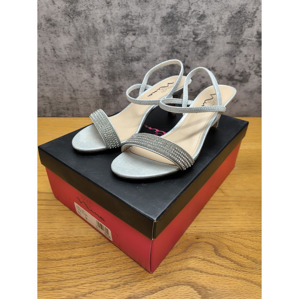 Touch Of Nina Suede 6.5m True Silver Heels